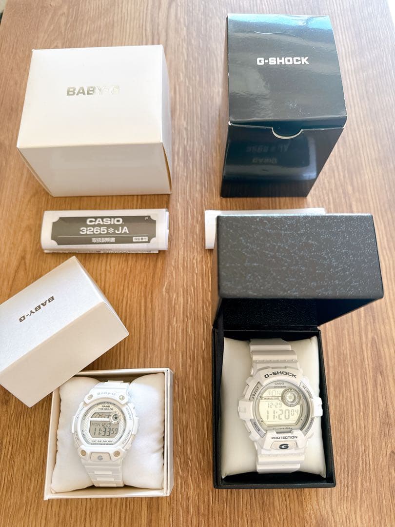 G-SHOCK 3285 ホワイト　baby-G 3265 ホワイトセット