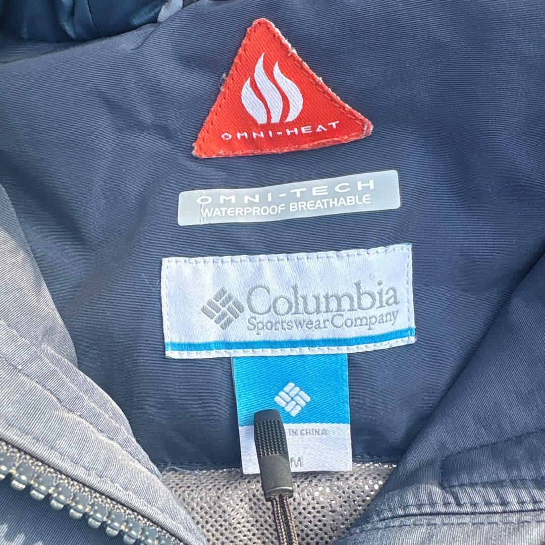 【極暖】Columbia ダウンジャケット　オムニヒート　ファー　フード　古着