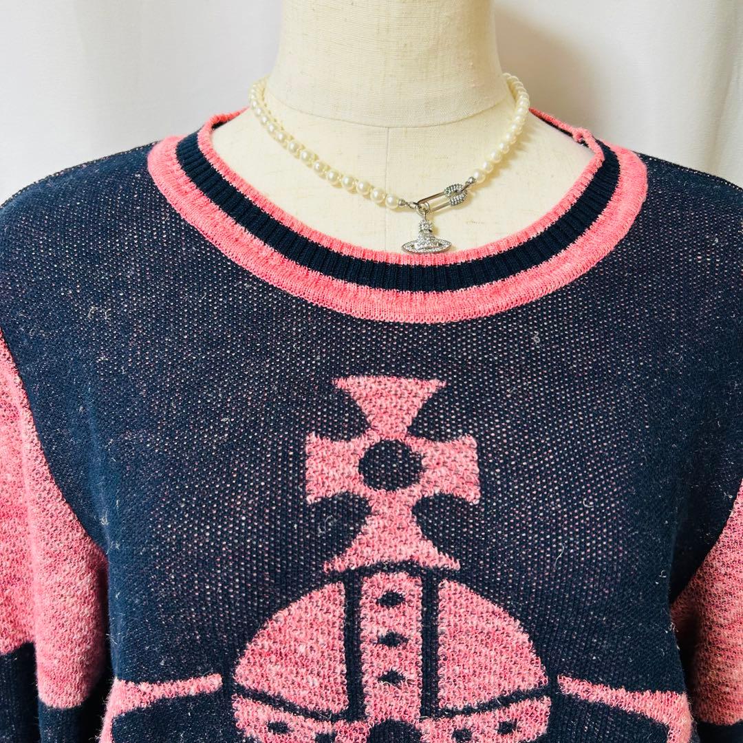 Vivienne Westwood クロップドニット リネン　長袖　オーブ