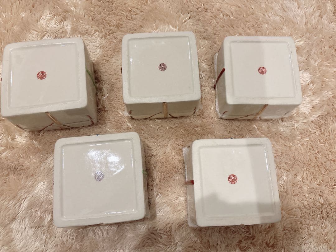 食器　瑞香 京焼き　飾結び　5個セット　蓋物