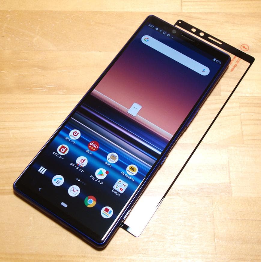 傷少XPERIA 1 SO-03L(PR)液晶保護ガラス付 SIMロック解除済
