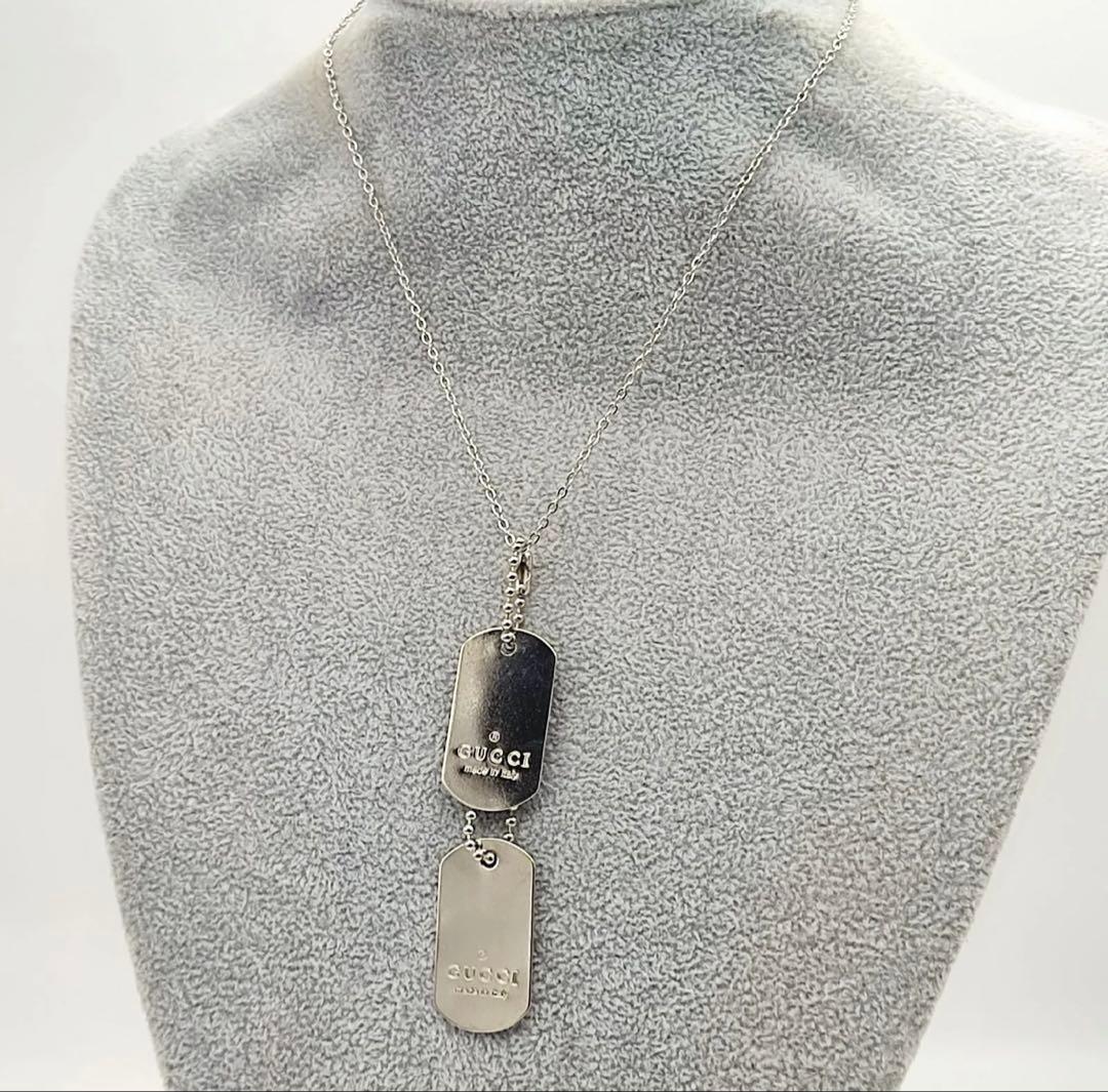 GUCCI グッチ ダブルドッグタグネックレス