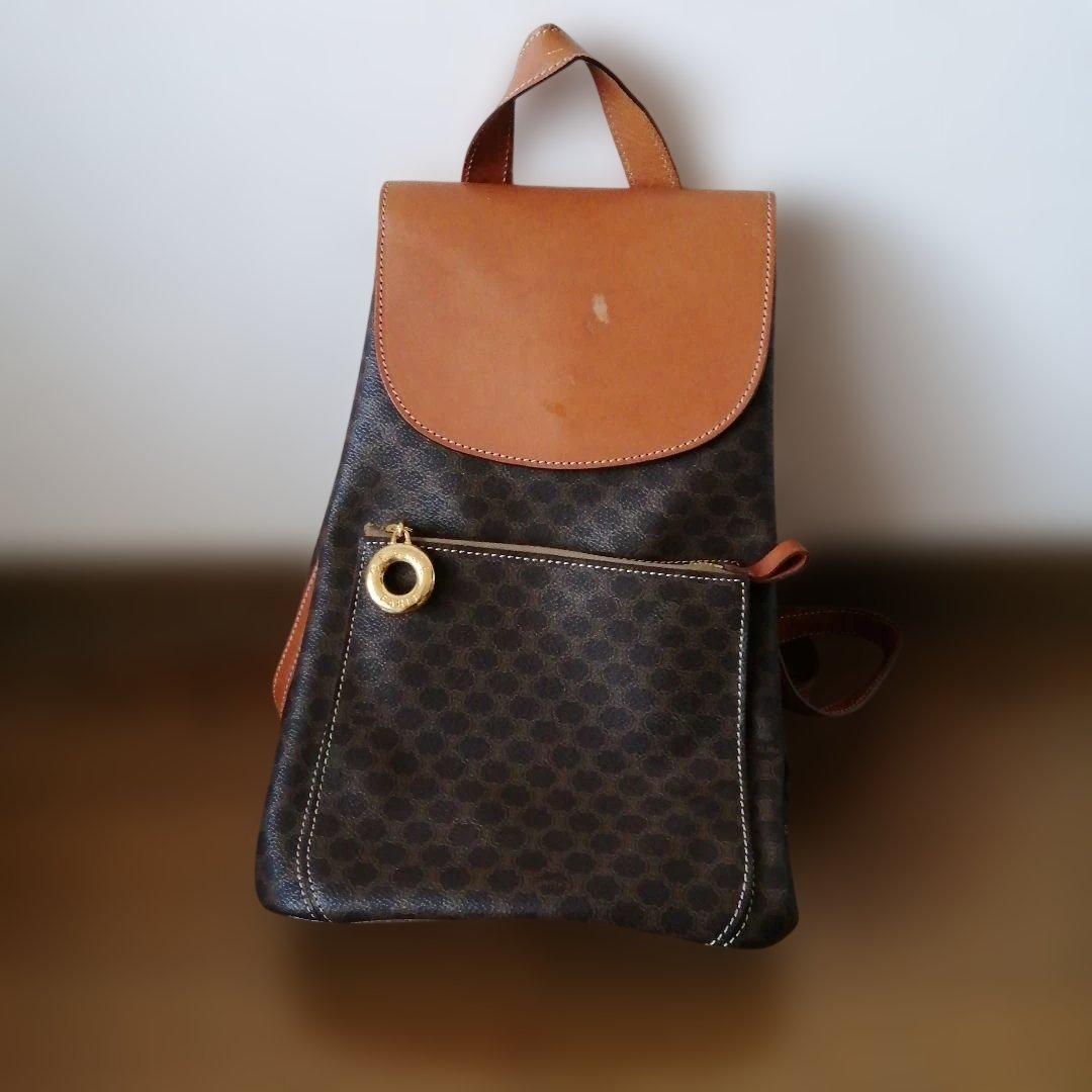 a*c様 CELINE　マカダム　ブラウン レザー リュック　ヴィンテージ