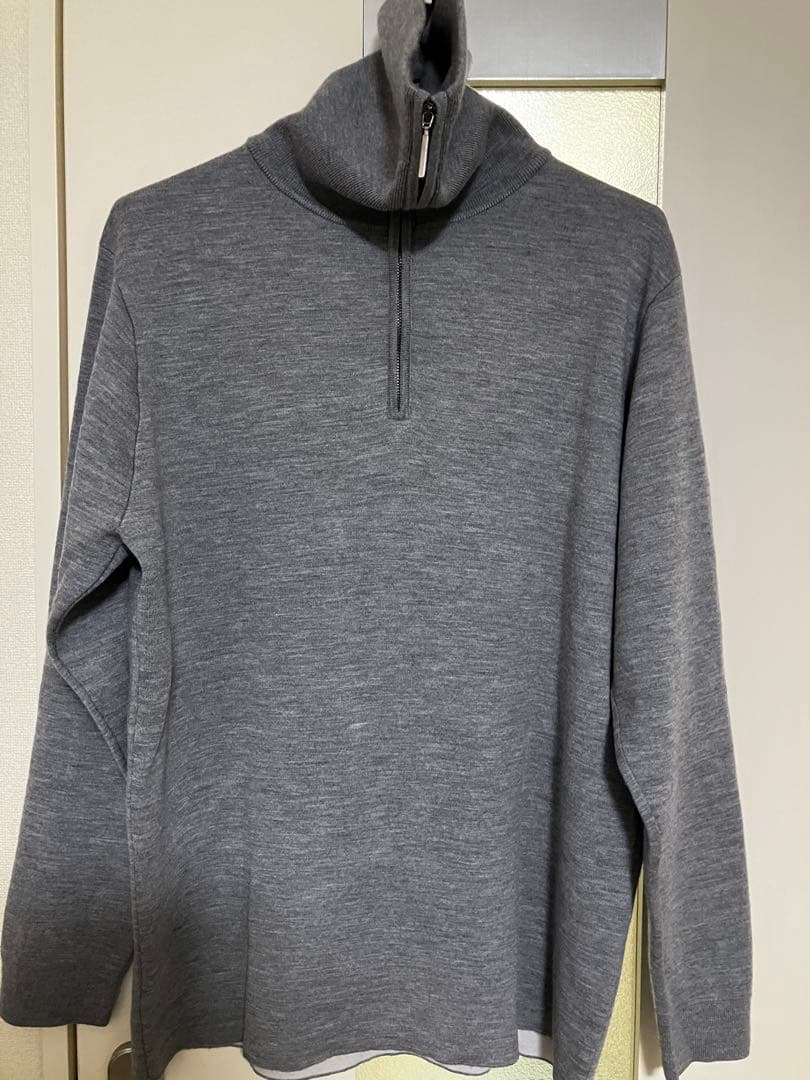 studio nicholson ハーフジップメリノウール　ニット