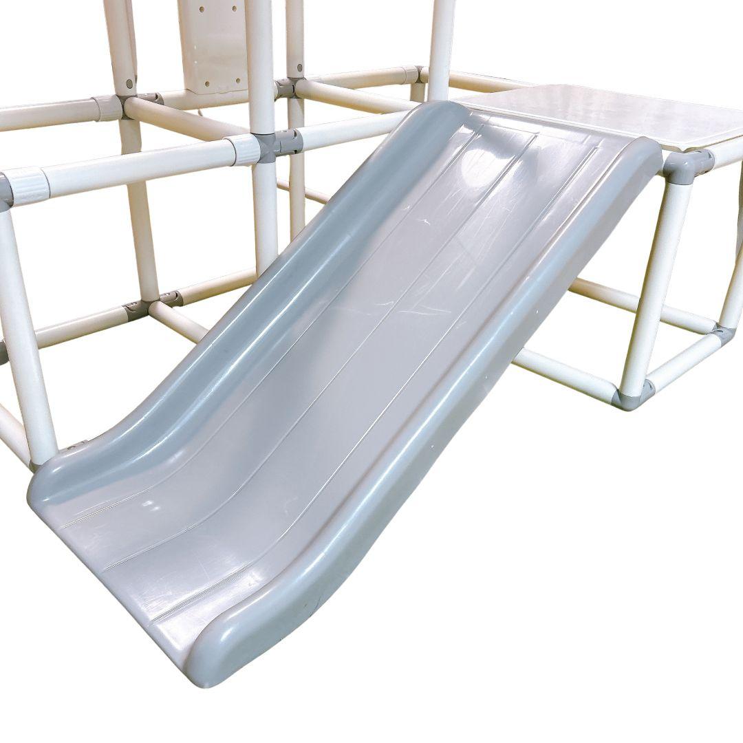 野中製作所 おりたたみ わんぱくスライダージム ブランコ付DX グレーホワイト