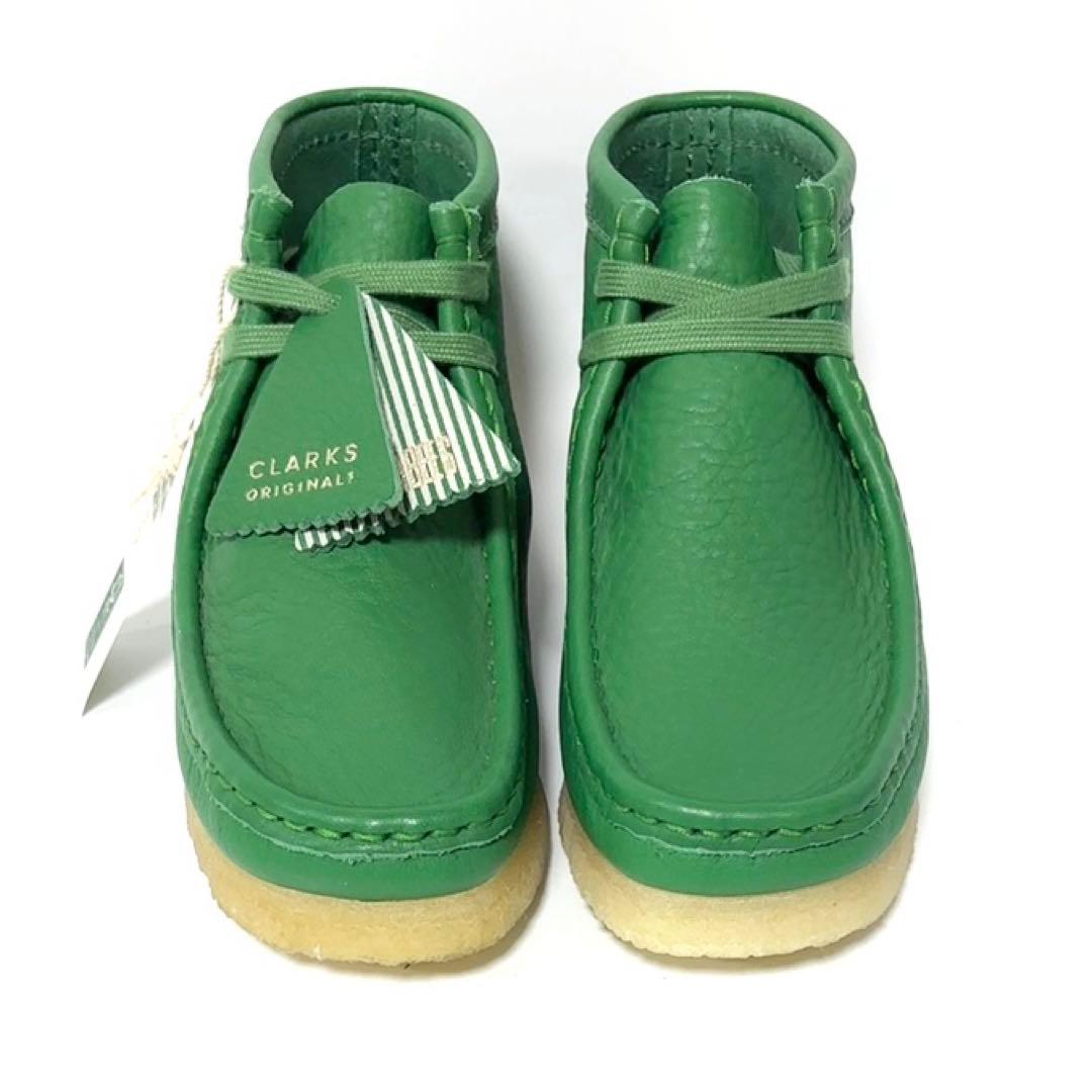 クラークス オリジナルス ワラビー ブーツ カクタスグリーン レザー 23.5