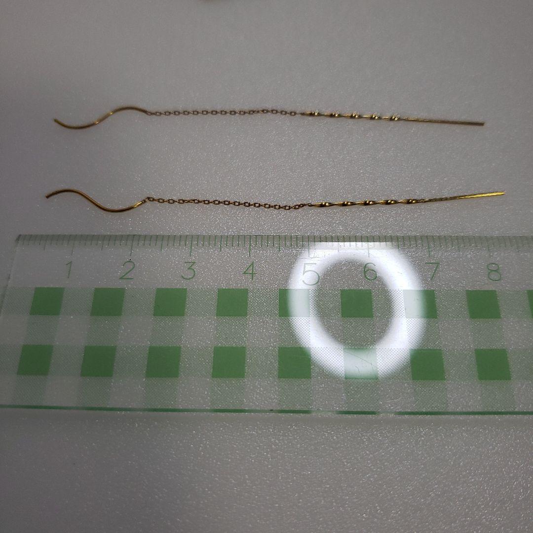 新品本物18金 チェーンデザインピアス ラッピング無料