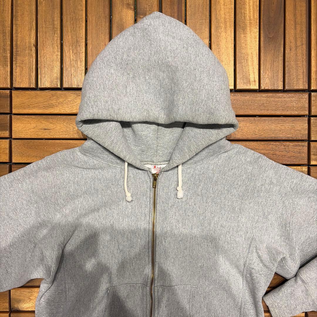 USA製 Champion 単色赤タグ 復刻 リバースウィーブ パーカー