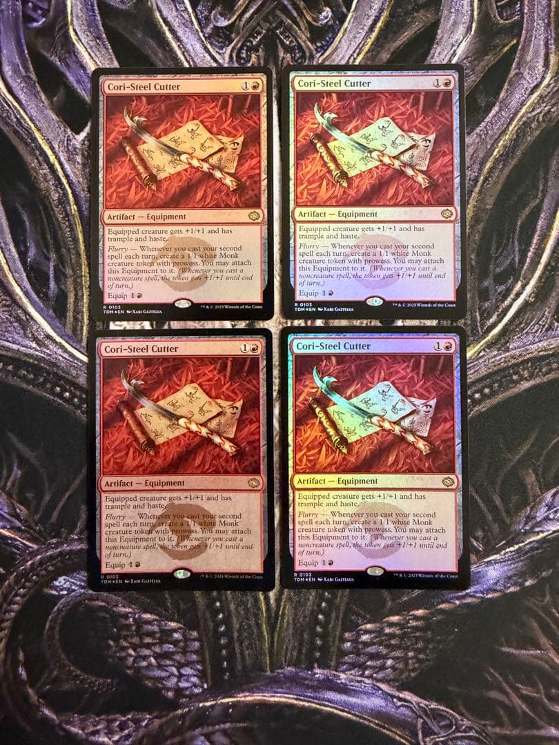 【最安値】MTG　TDM　コーリ鋼の短刀　英語版　foil　4枚