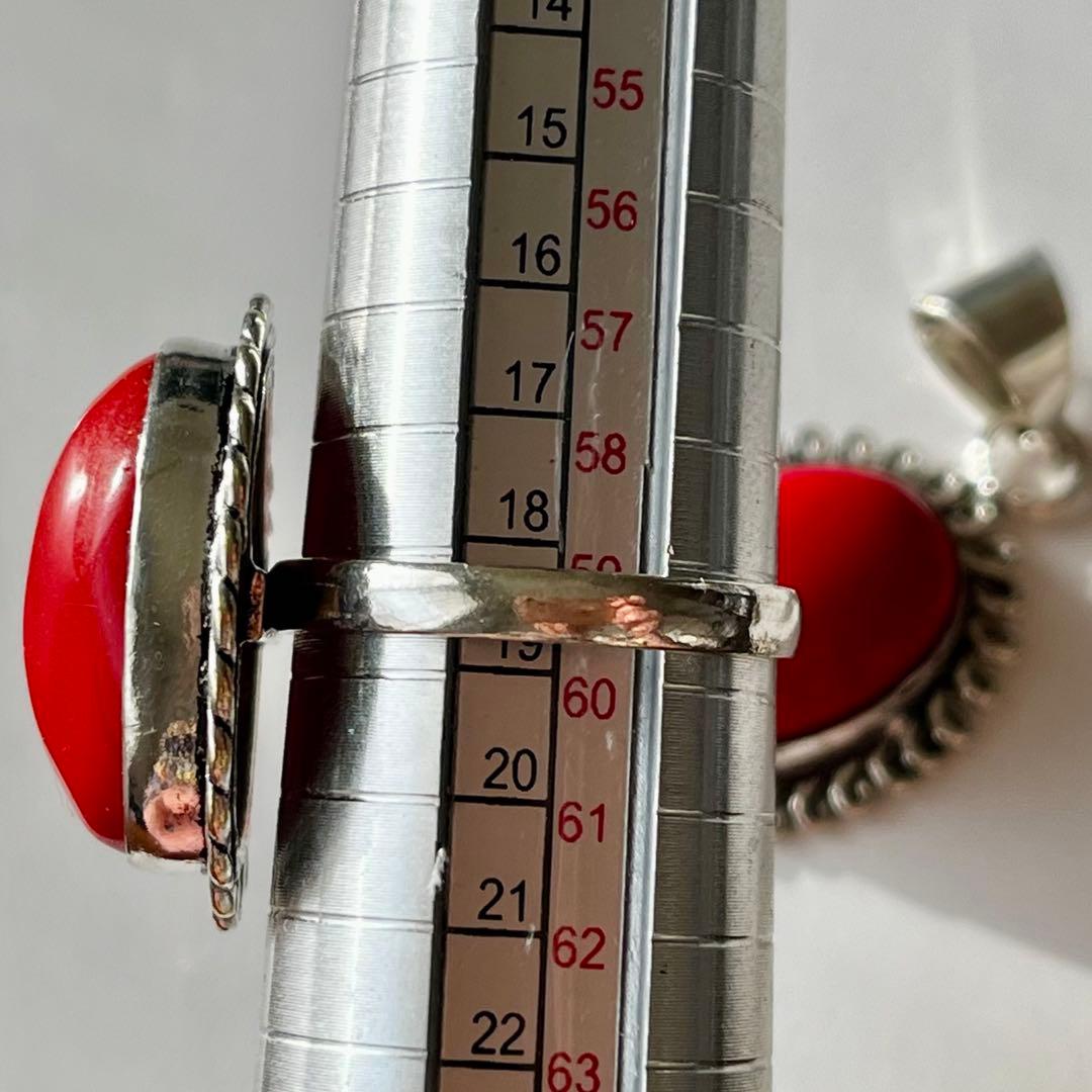 シルバーアクセサリー まとめ売り 925 レッドコーラル リング ペンダント