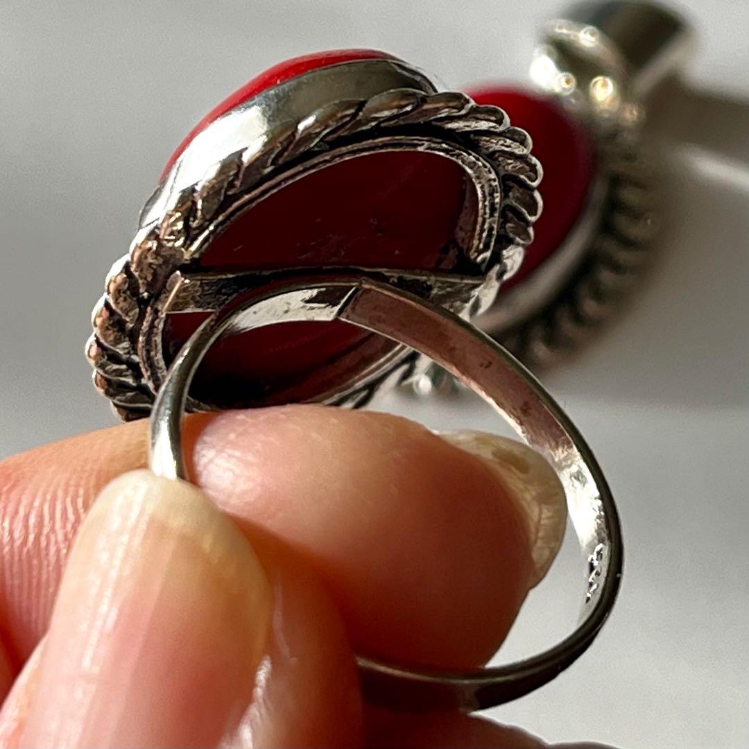 シルバーアクセサリー まとめ売り 925 レッドコーラル リング ペンダント