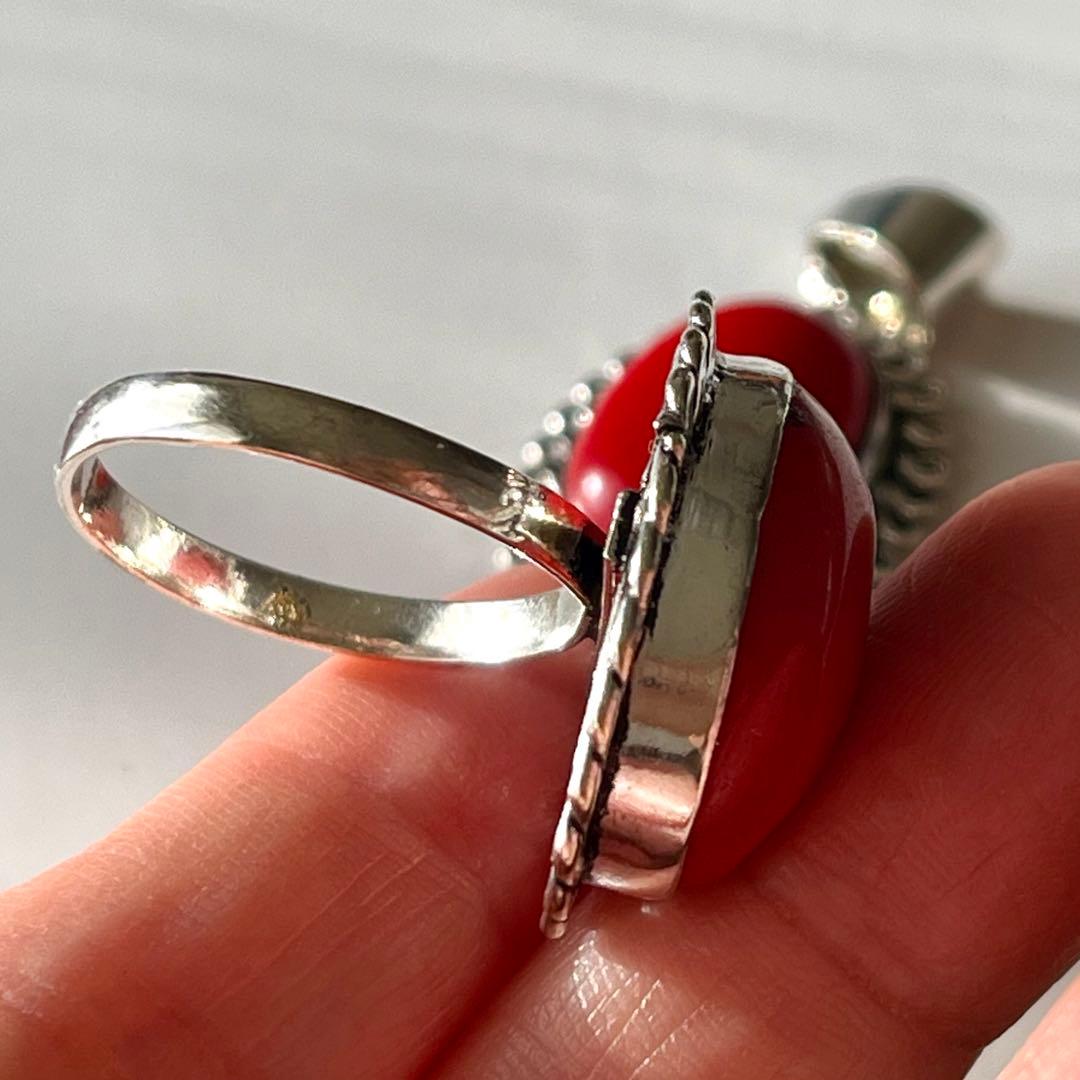 シルバーアクセサリー まとめ売り 925 レッドコーラル リング ペンダント