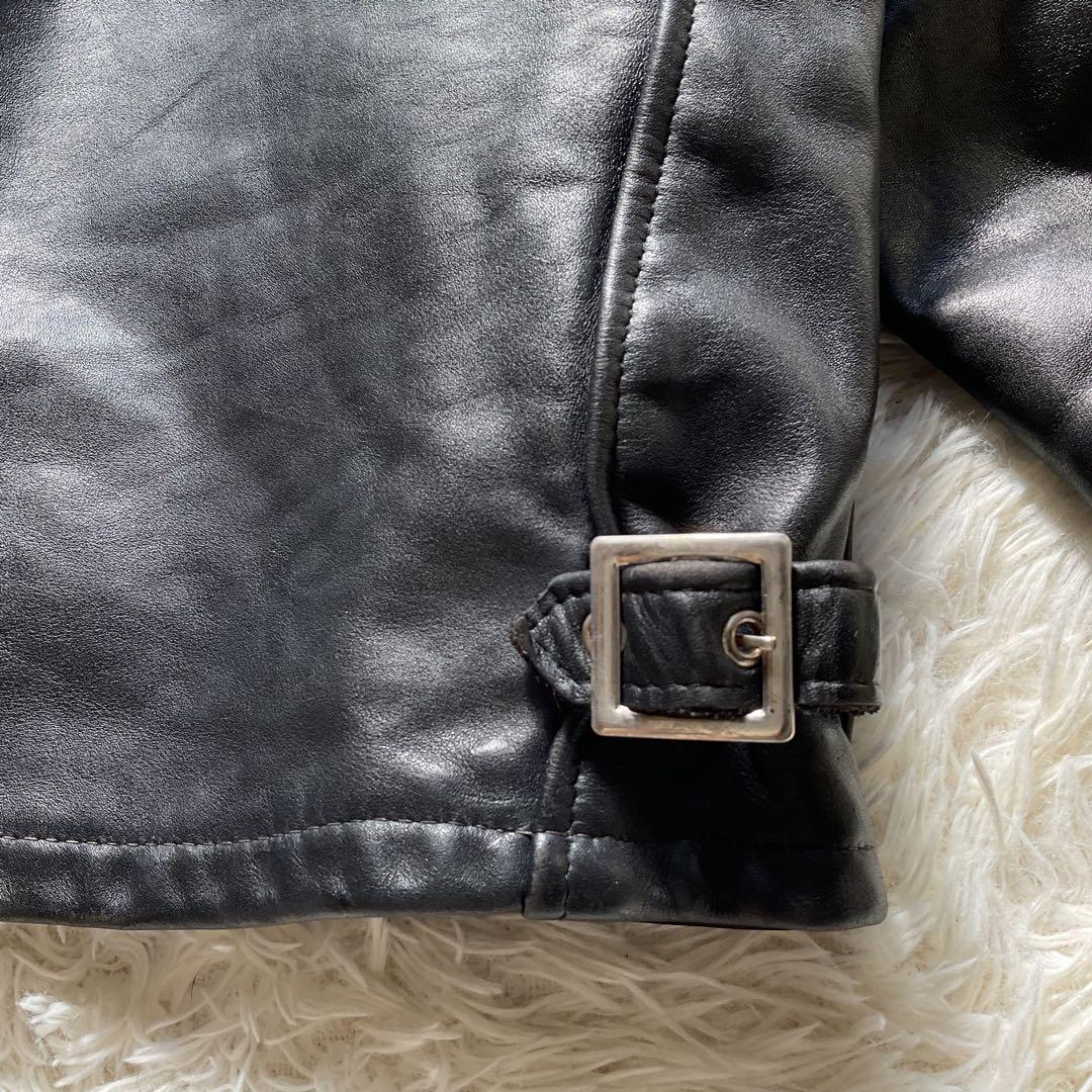 人気✨schott 641 レザージャケット　シングルライダース　38 ブラック