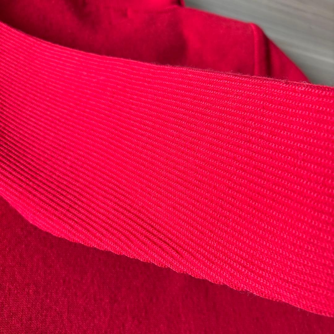 イブサンローラン　 Yves Saint Laurent レッドポロニットM 赤