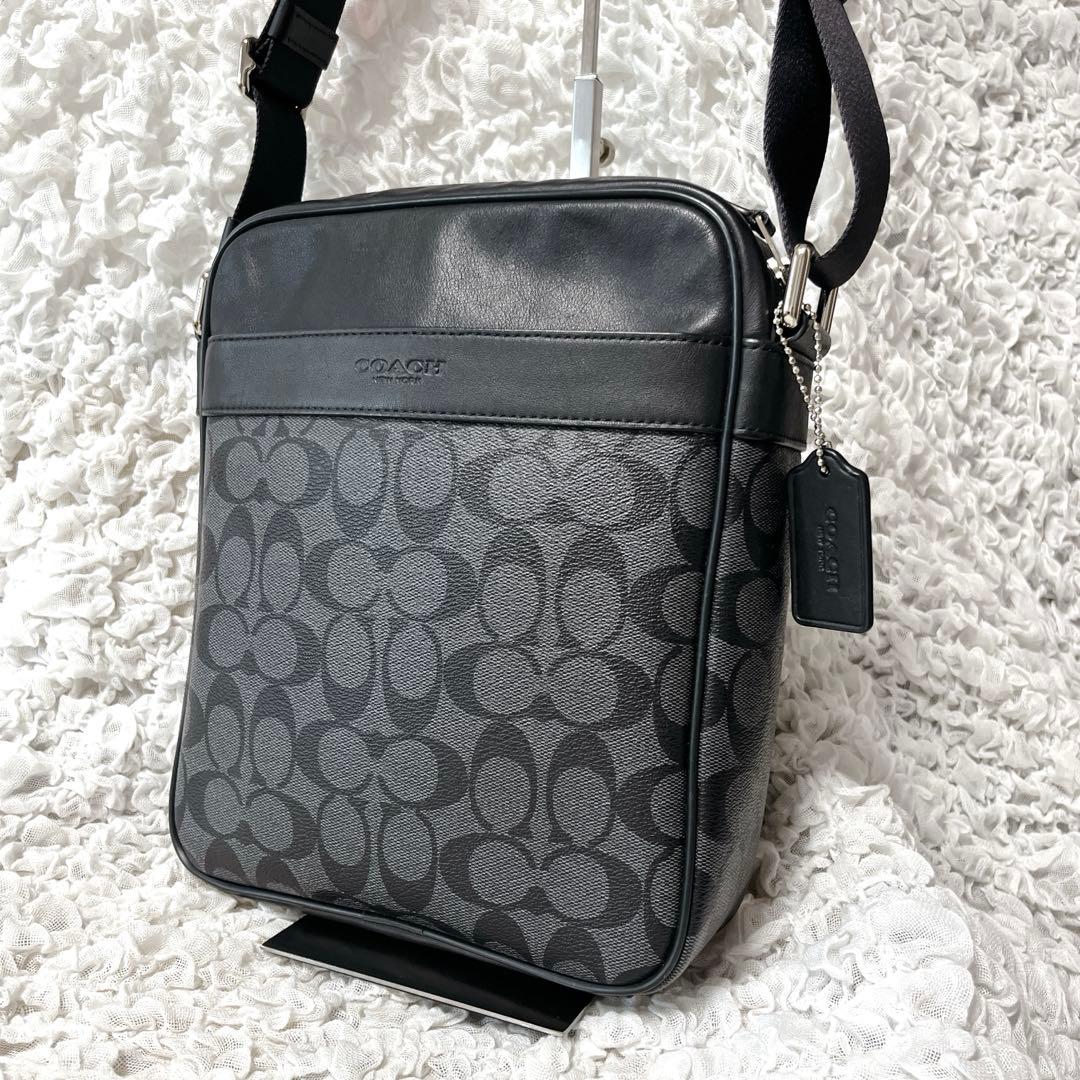 美品✨COACH コーチ シグネチャー フライトバッグ クロスボディ 斜め掛け
