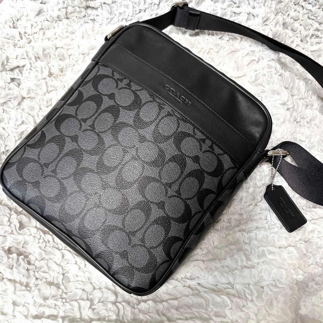 美品✨COACH コーチ シグネチャー フライトバッグ クロスボディ 斜め掛け
