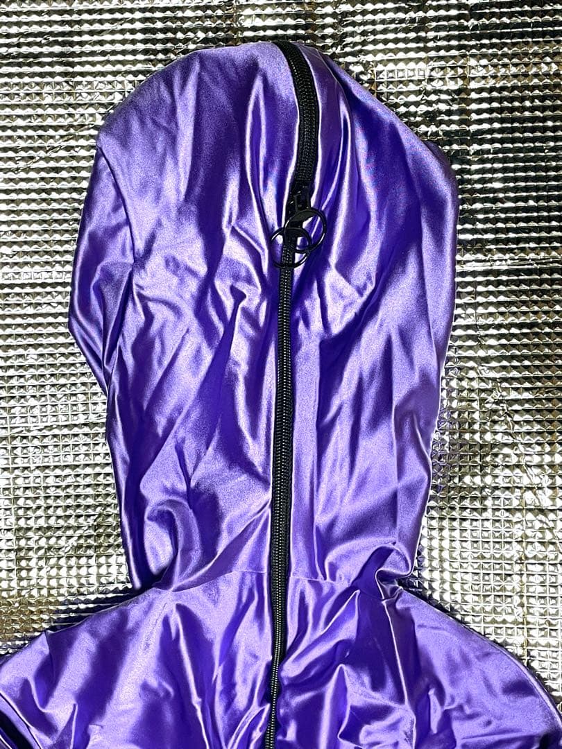 【新品】 全身タイツ 光沢 ツルスベ ゼンタイ 紫 Mサイズ ZENTAI