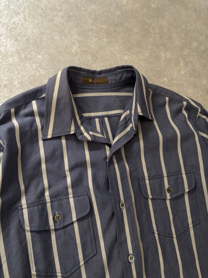 y's for men 90s 茶タグ vintageストライプ シャツ