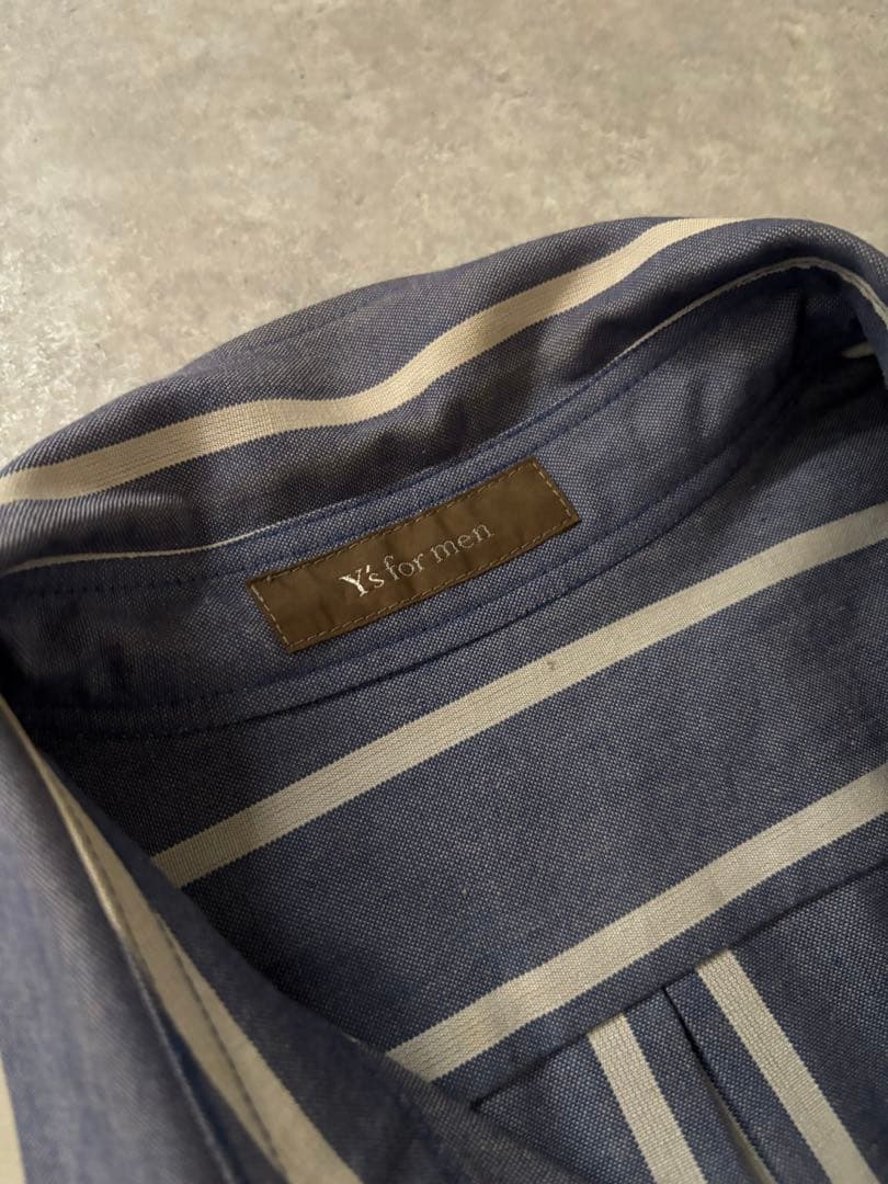 y's for men 90s 茶タグ vintageストライプ シャツ