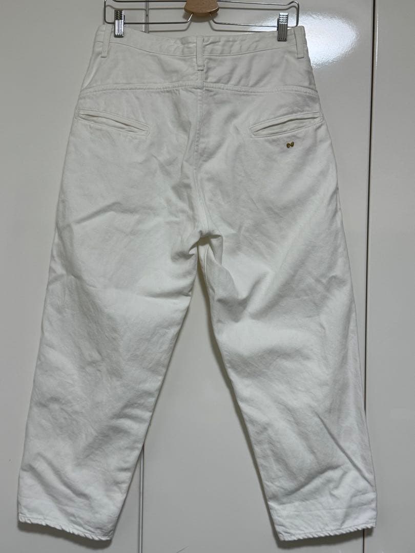 希少！ミナペルホネン always ロールアップ ホワイトデニム 40