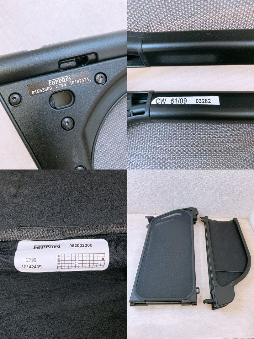 フェラーリ ウィンドディフレクター カー用品 ケース付 中古品