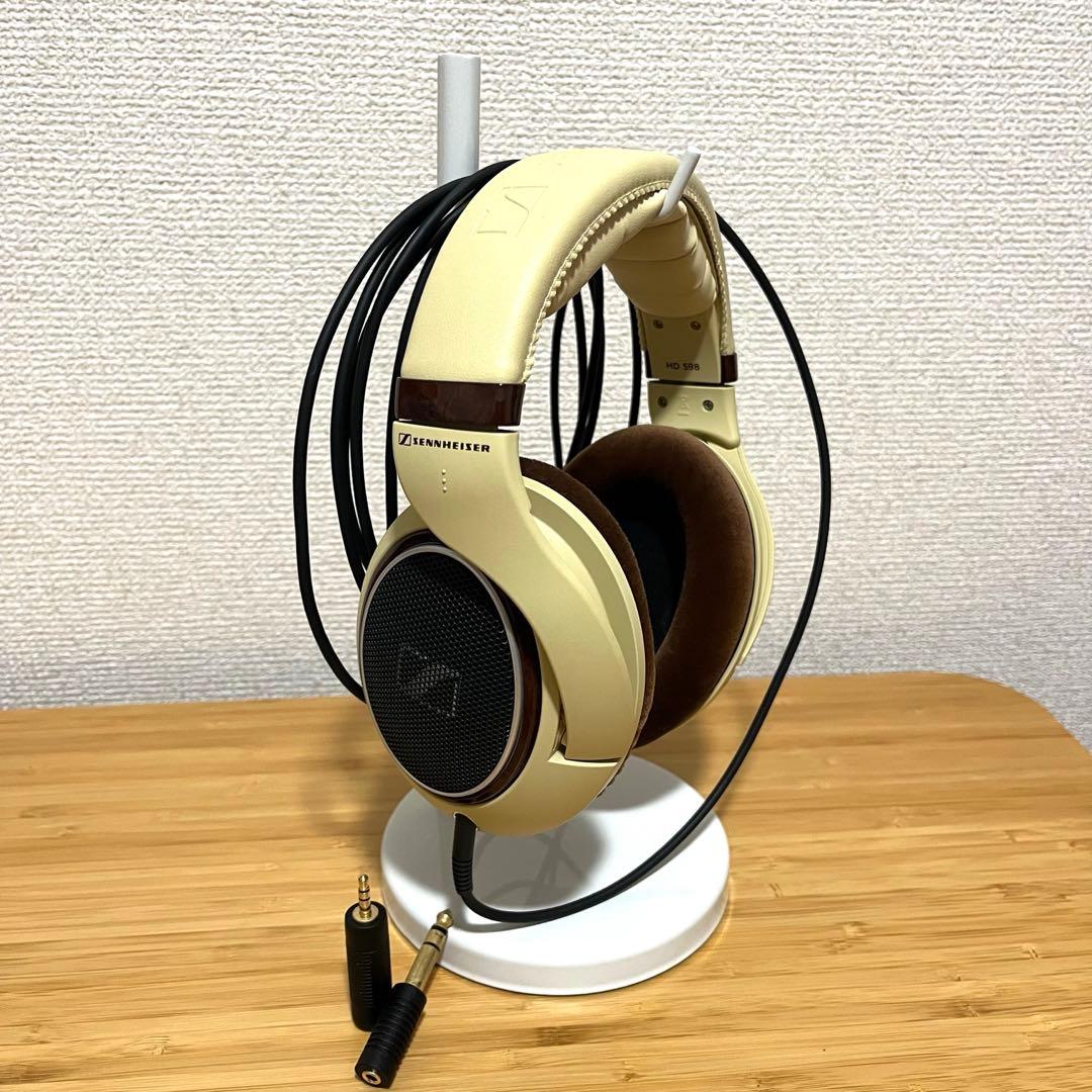 SENNHEISER HD598 プリン オープン型ヘッドホン＋スタンド付き