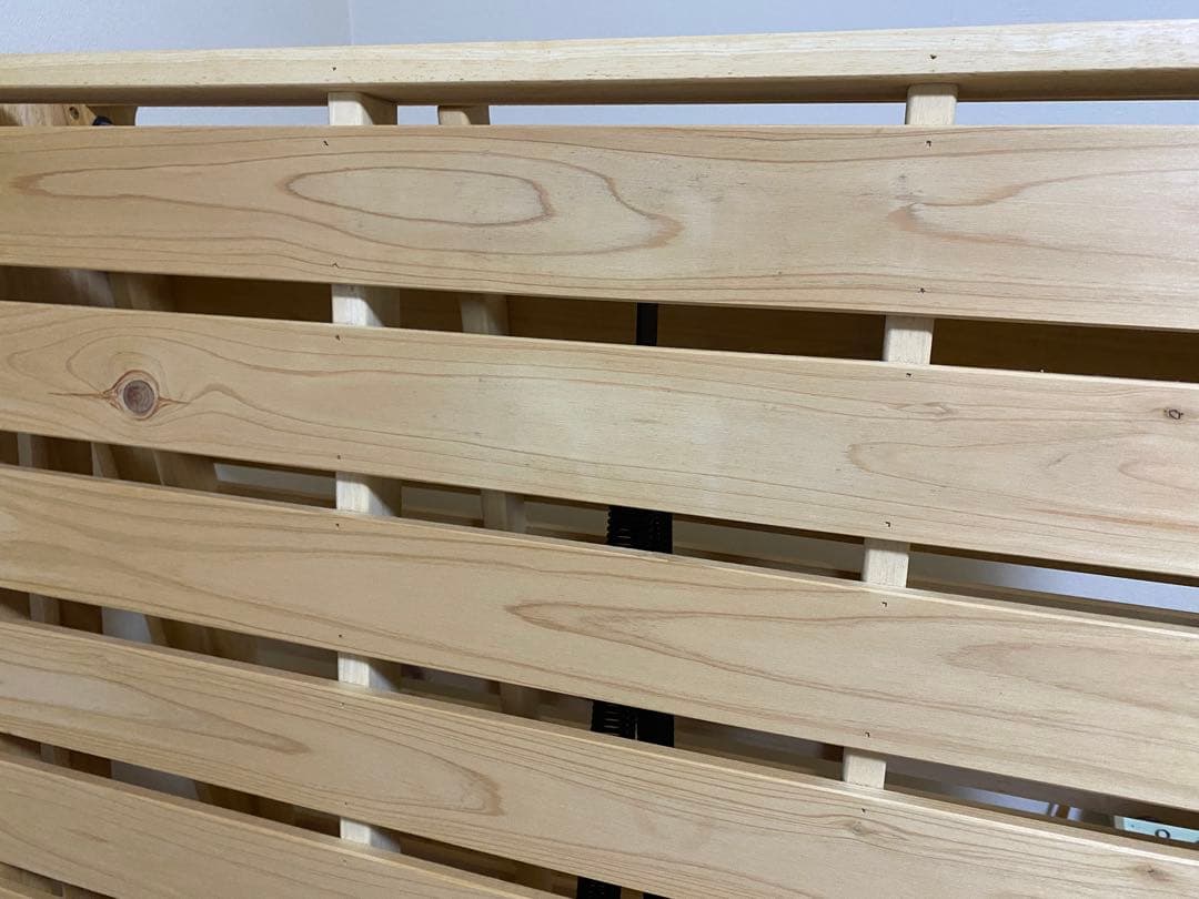 中居木工　国産ひのき　日本製　折り畳み　すのこベッド