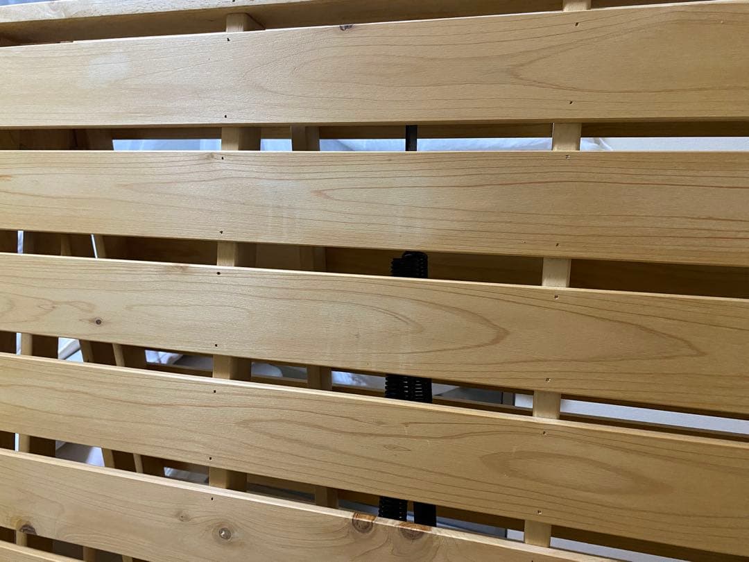 中居木工　国産ひのき　日本製　折り畳み　すのこベッド