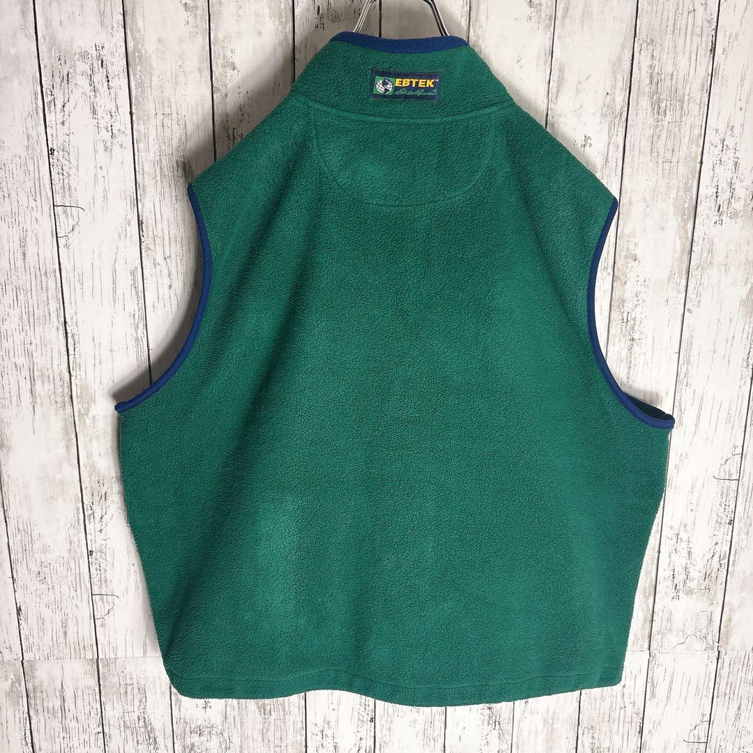 エディーバウアー EBTEK フリースベスト XL グリーン 90s 古着