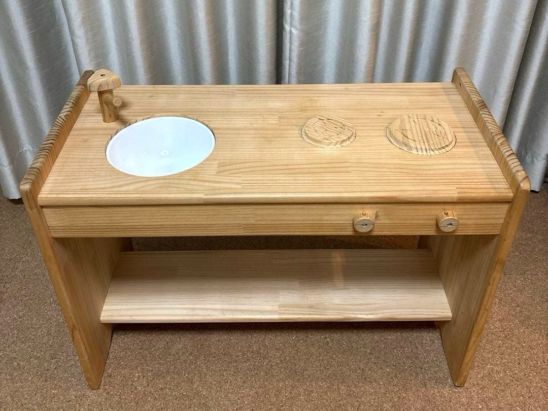 木遊舎 おままごとキッチン デスク 2way 木のおもちゃ　子ども机