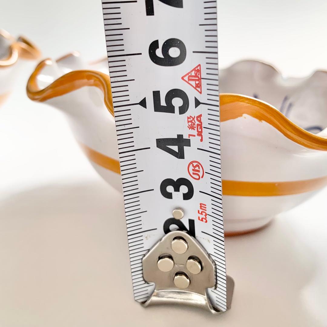 パスクワーレ社 フリル皿　オレンジ直径13cm高さ5cm２個セット