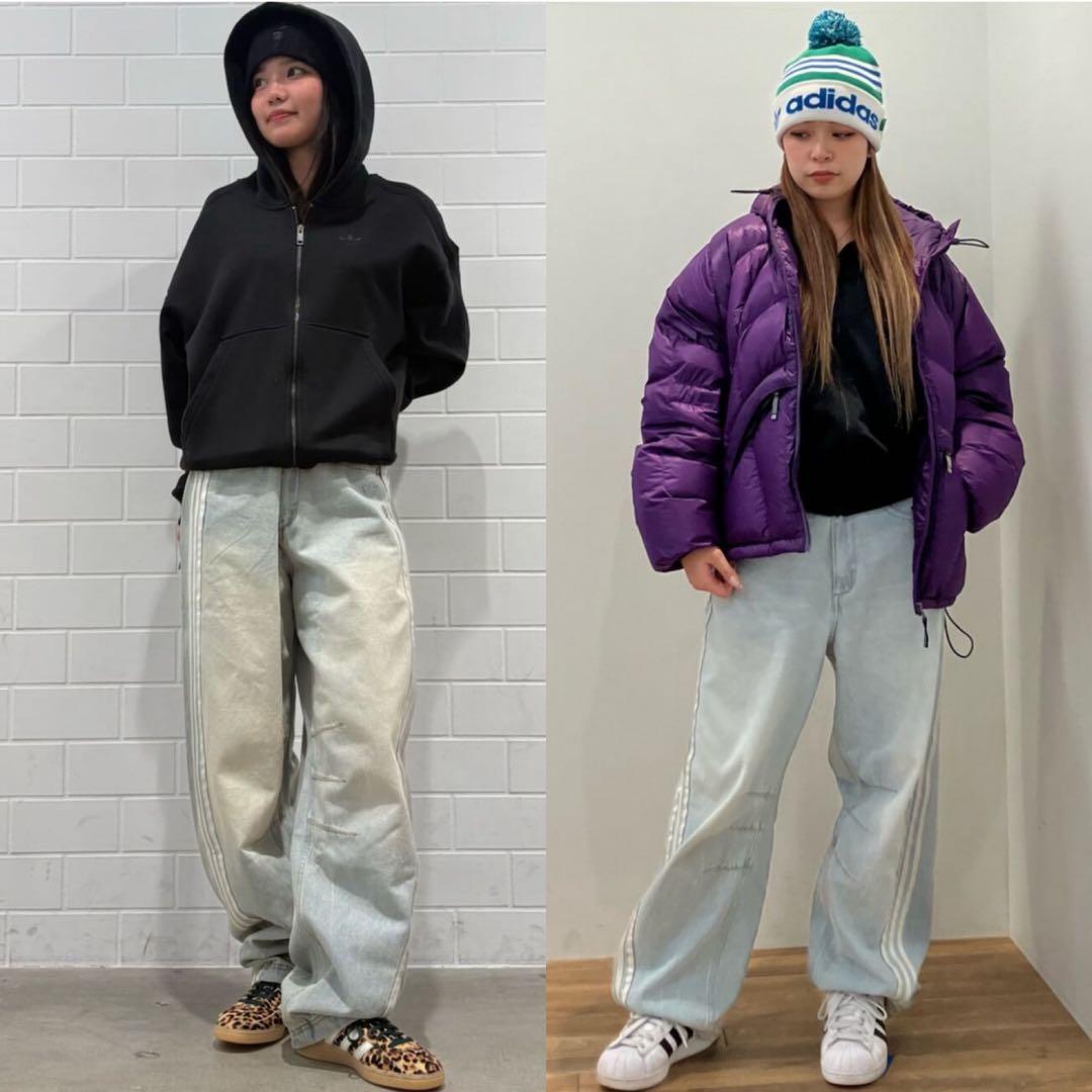 新品24⭐️ADILENIUM バナナフィット ブルー ウォッシュドデニムパンツ