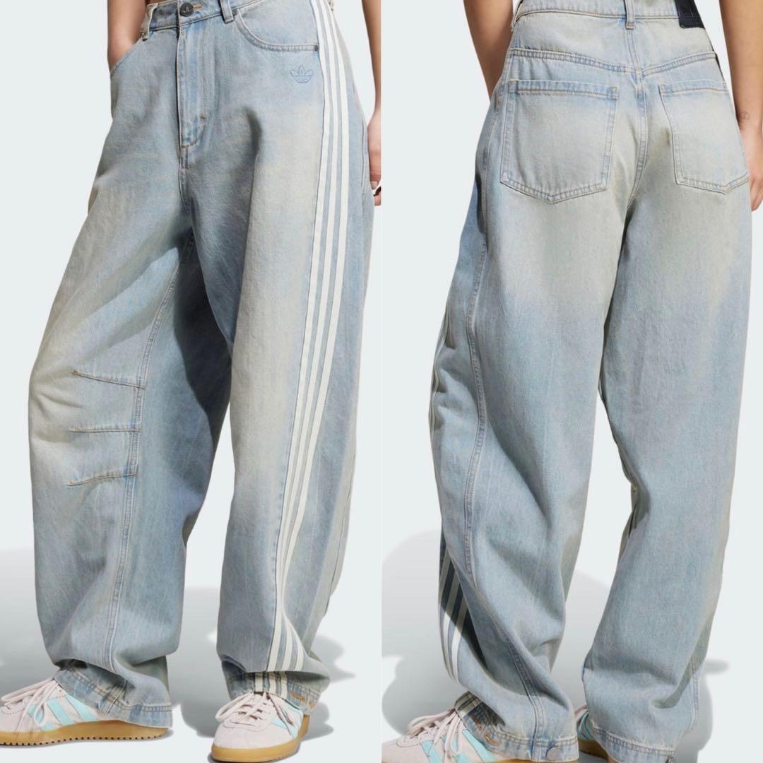 新品24⭐️ADILENIUM バナナフィット ブルー ウォッシュドデニムパンツ