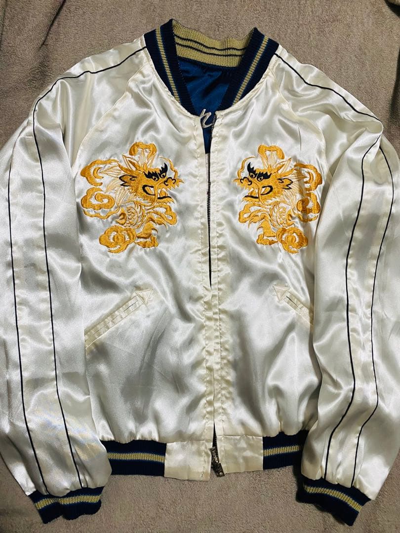 美品 テーラー東洋 ２面用 スカル 龍 スカジャン unisex vintage