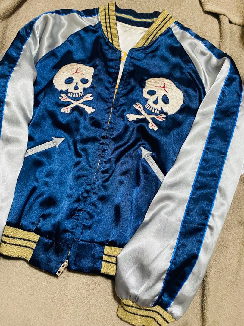 美品 テーラー東洋 ２面用 スカル 龍 スカジャン unisex vintage