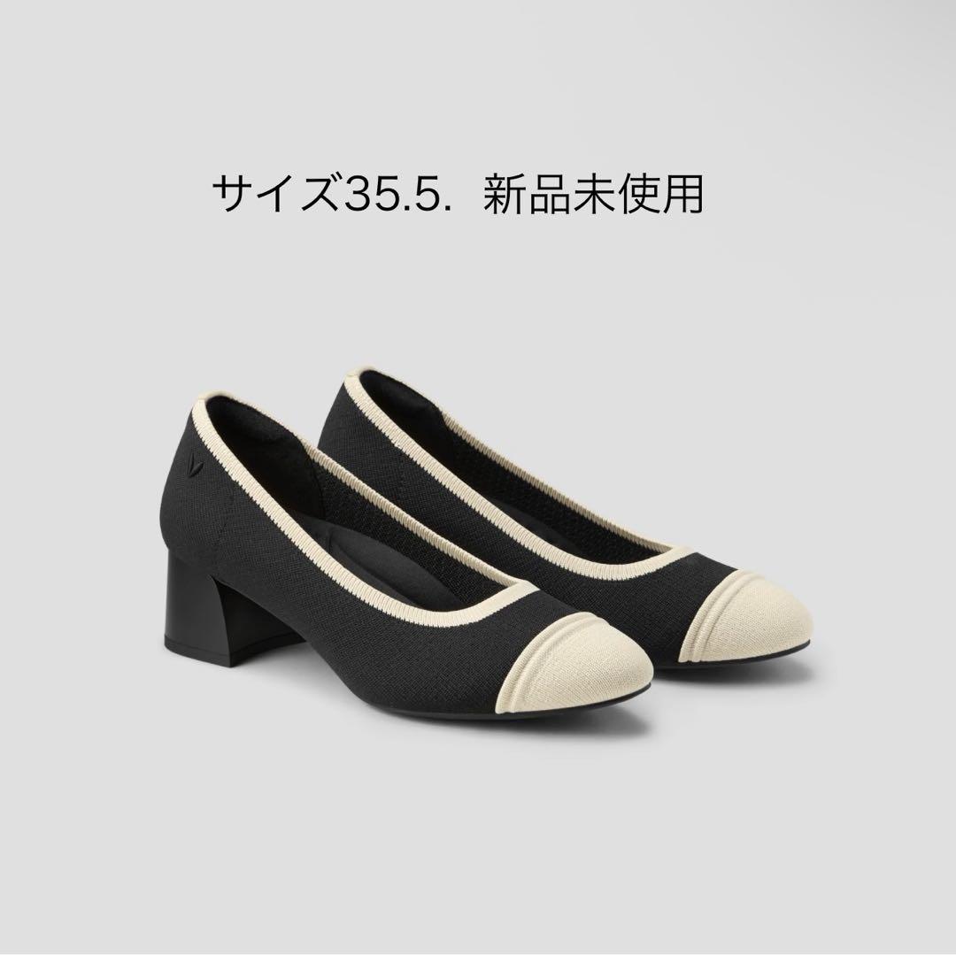 【新品】VIVAIA ラウンドトゥ チャンキーヒール パンプス35.5