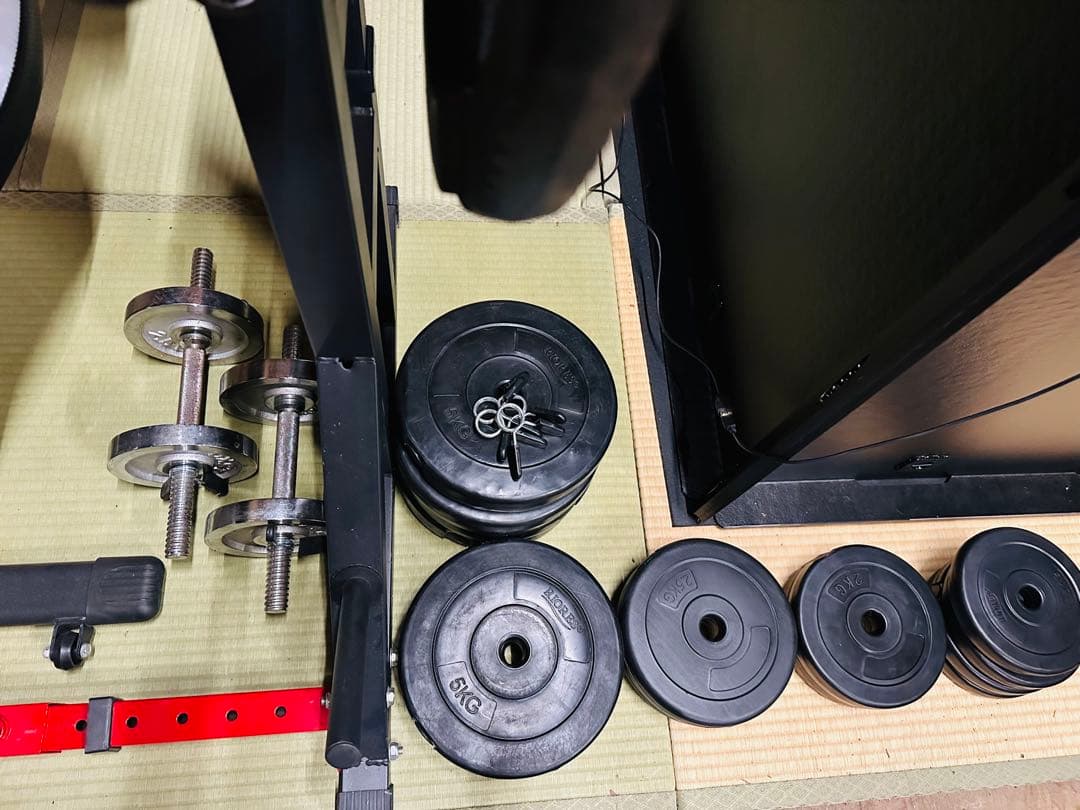 【手渡しのみ】 計120kg超え ベンチプレスセット バーベル ホームジム 埼玉