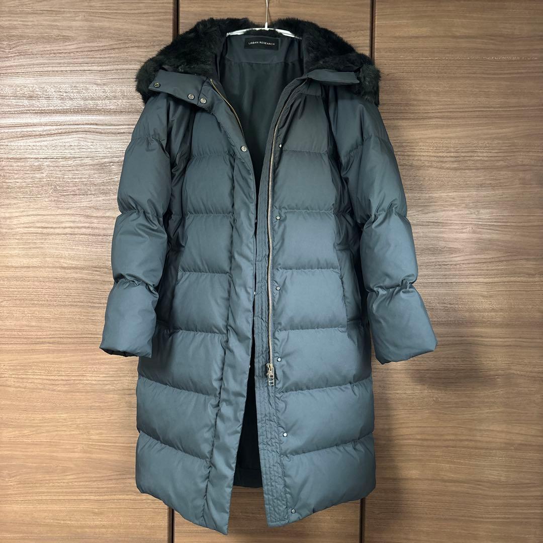 nmh∞⭐︎アーバンリサーチ ラビットフードストレッチロングダウン