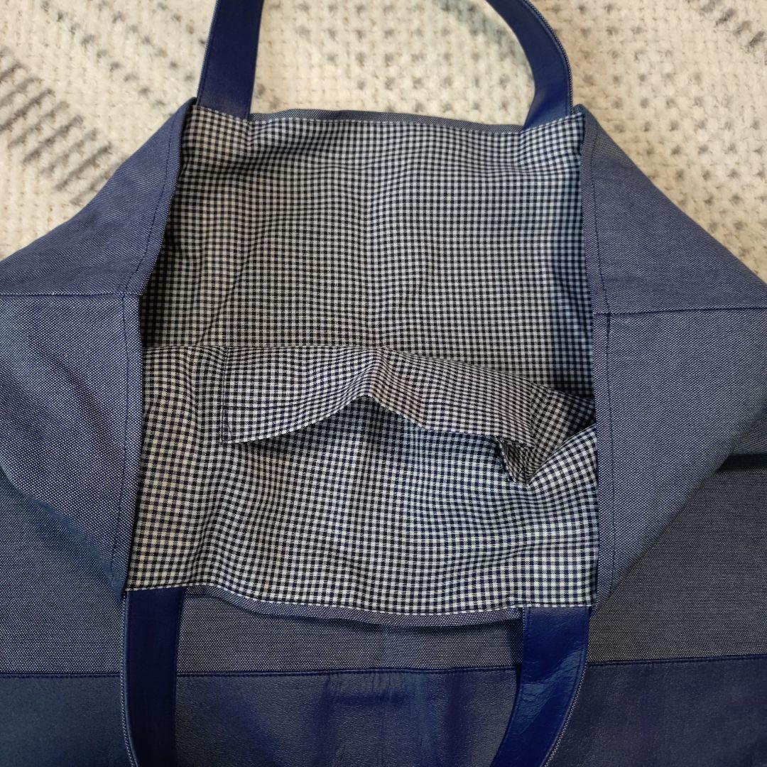 ファミリア　familiar　デニムバック　レッスンバック青