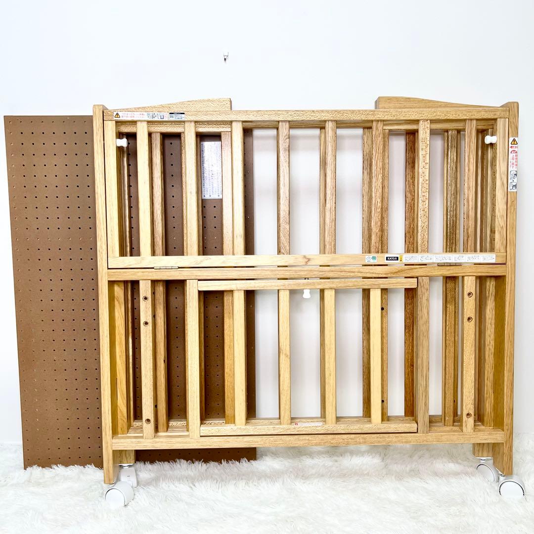 未使用級 送料無料 KATOJI ミニベッド 折り畳み ナチュラル 02008