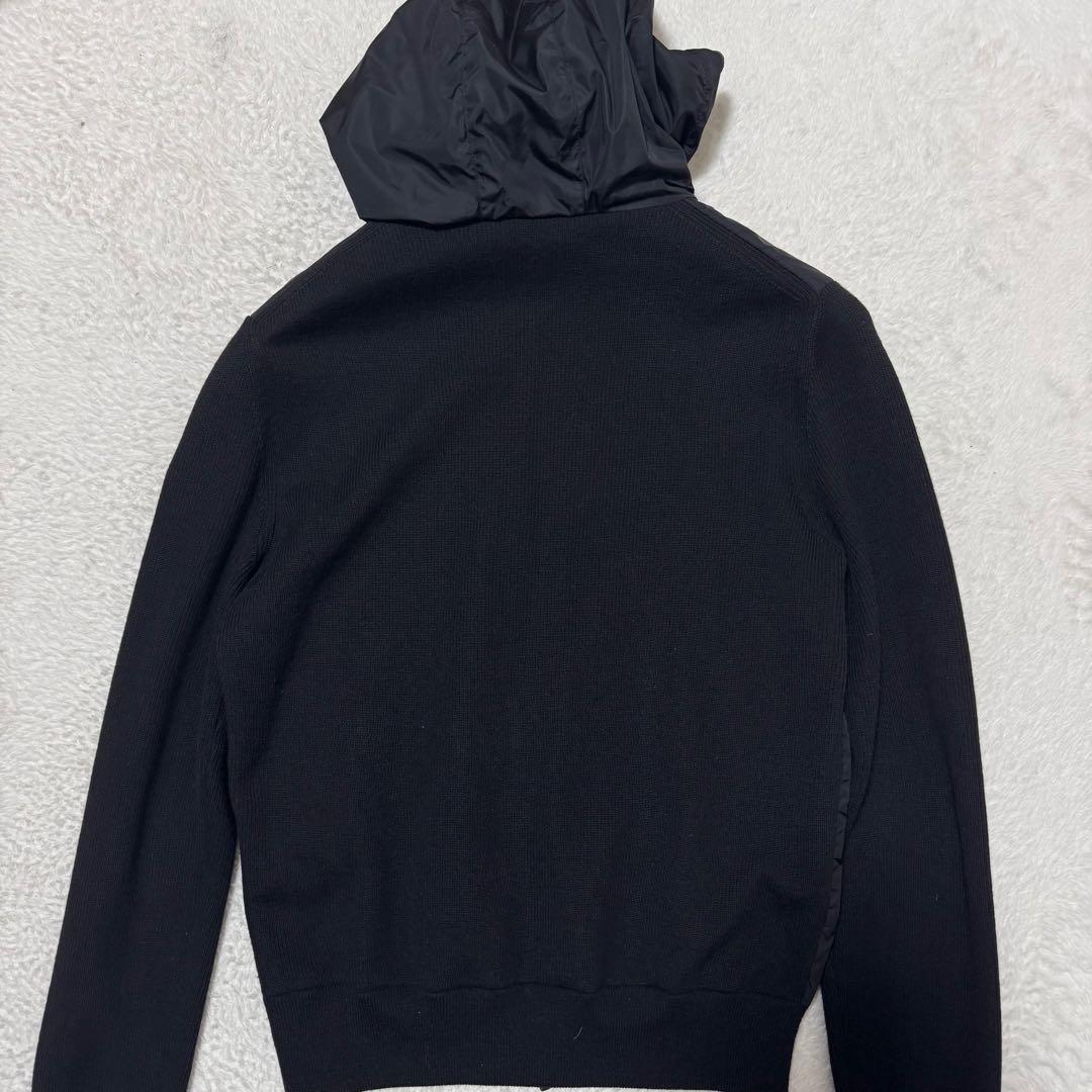 美品 MONCLER モンクレール ハイブリッド ナイロンパーカー ニット
