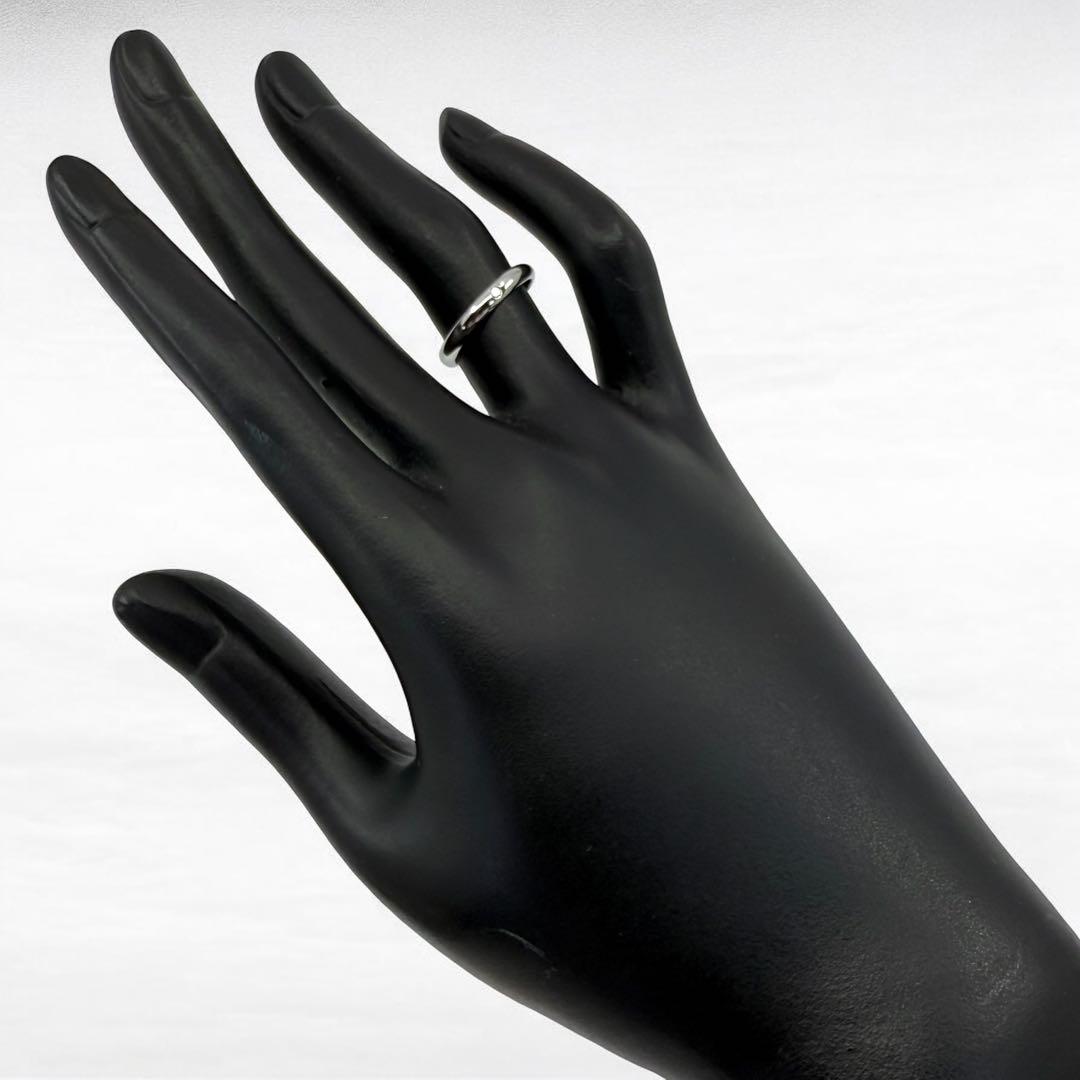 【新品同様】カルティエ　1p ダイヤ　バンド　マリッジ　リング　Pt950 指輪