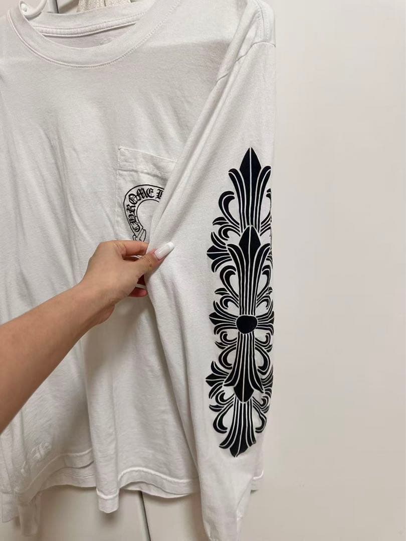 正規品！CHROME HEARTS ホワイト長袖シャツ