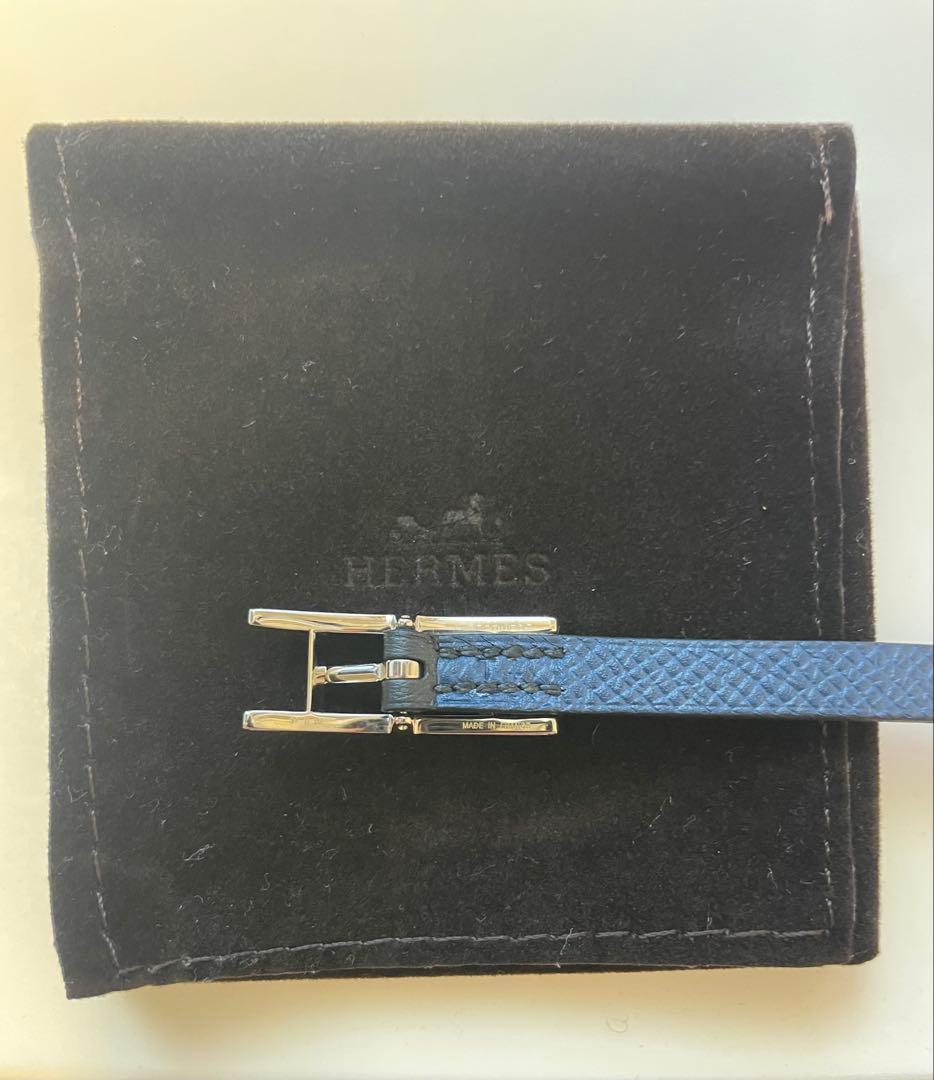 HERMES ビーアピ ドゥブルトゥール レザーブレスレット