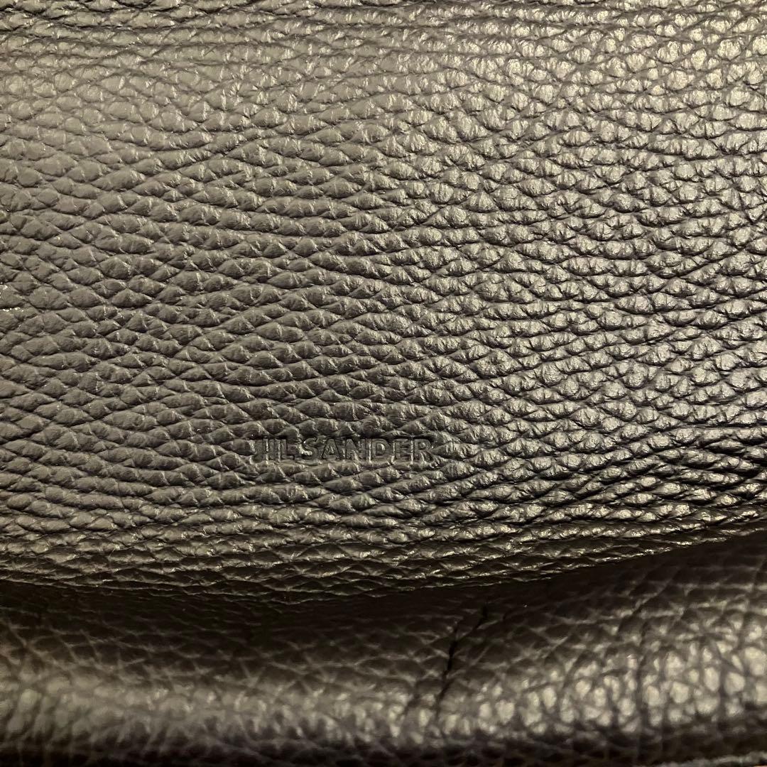 JIL SANDER レザー ショルダーバッグ 濃紺