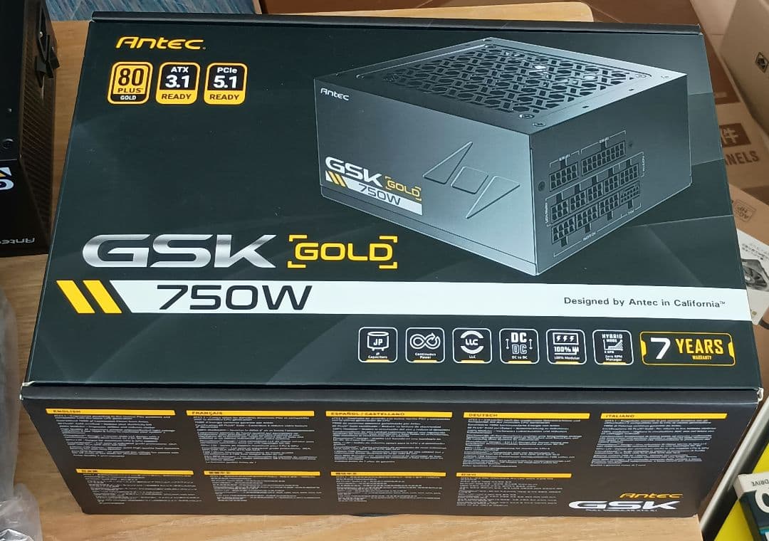 電源ユニット Antec GSK Gold 750W ATX3.1