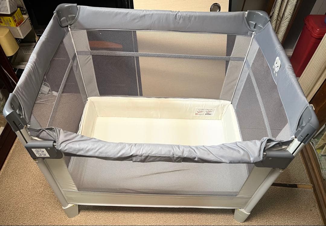 Aprica　アップリカ　ココネルエアーAB グレーベア　ベビーベッド