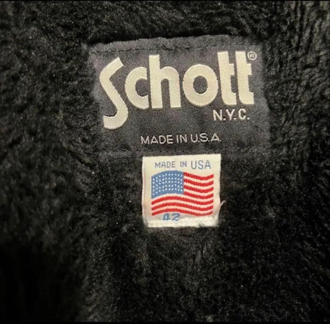 【美品】schott 641 42size シングル ライダース レザー