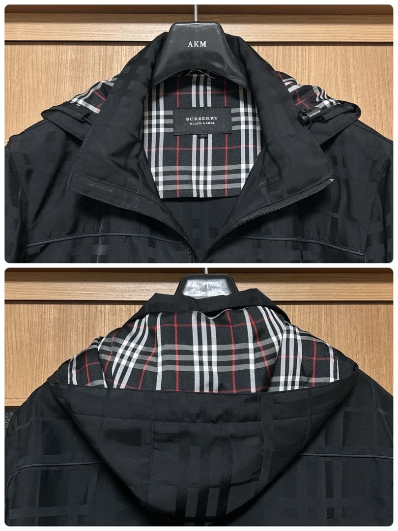 美品 バーバリー ブラックレーベル 2way シャドー チェック ブルゾン L