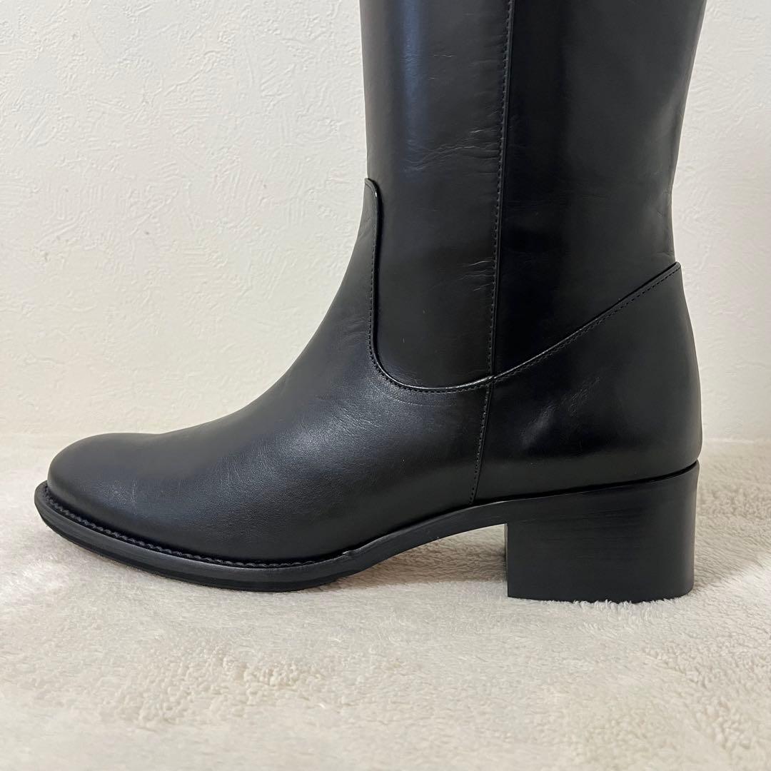 【未使用】theory luxe ロングブーツ　レザー　ブラック